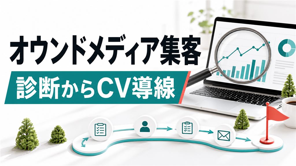 オウンドメディア集客の設計手順｜原因診断からCV導線まで