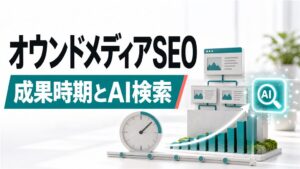 オウンドメディアのSEOはいつ成果が出る？設計手順とAI検索対応